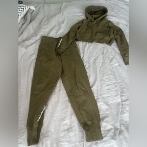 Flag nor Fail sweat pant joggers  & cropped hoodie set. Size small